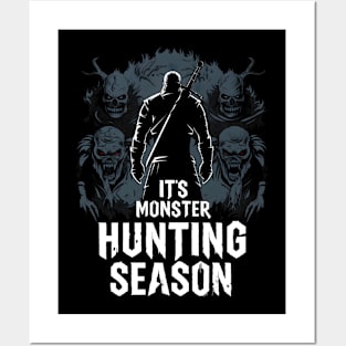 It's Monster Hunting Season - Silhouette - Witcher Posters and Art